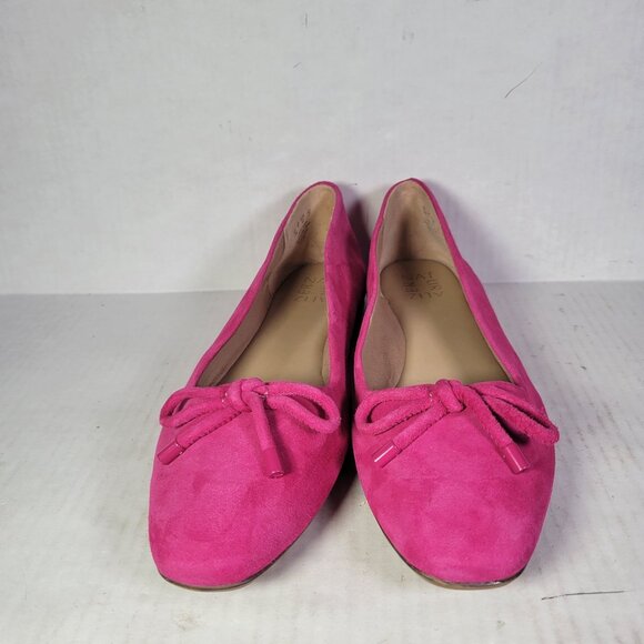 Naturalizer Women Fuchsia Suede Ballet Flats With Bow Detail Size 10 - Picture 2 of 7